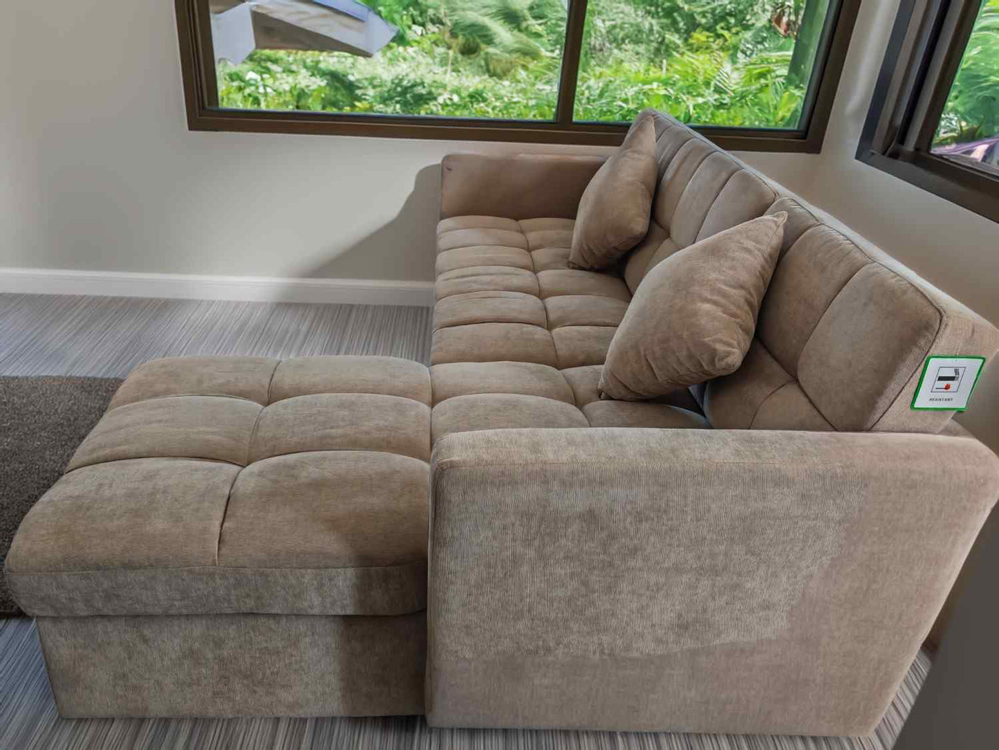 Carson Fabric Sofa Bed in Natural Beige Colour