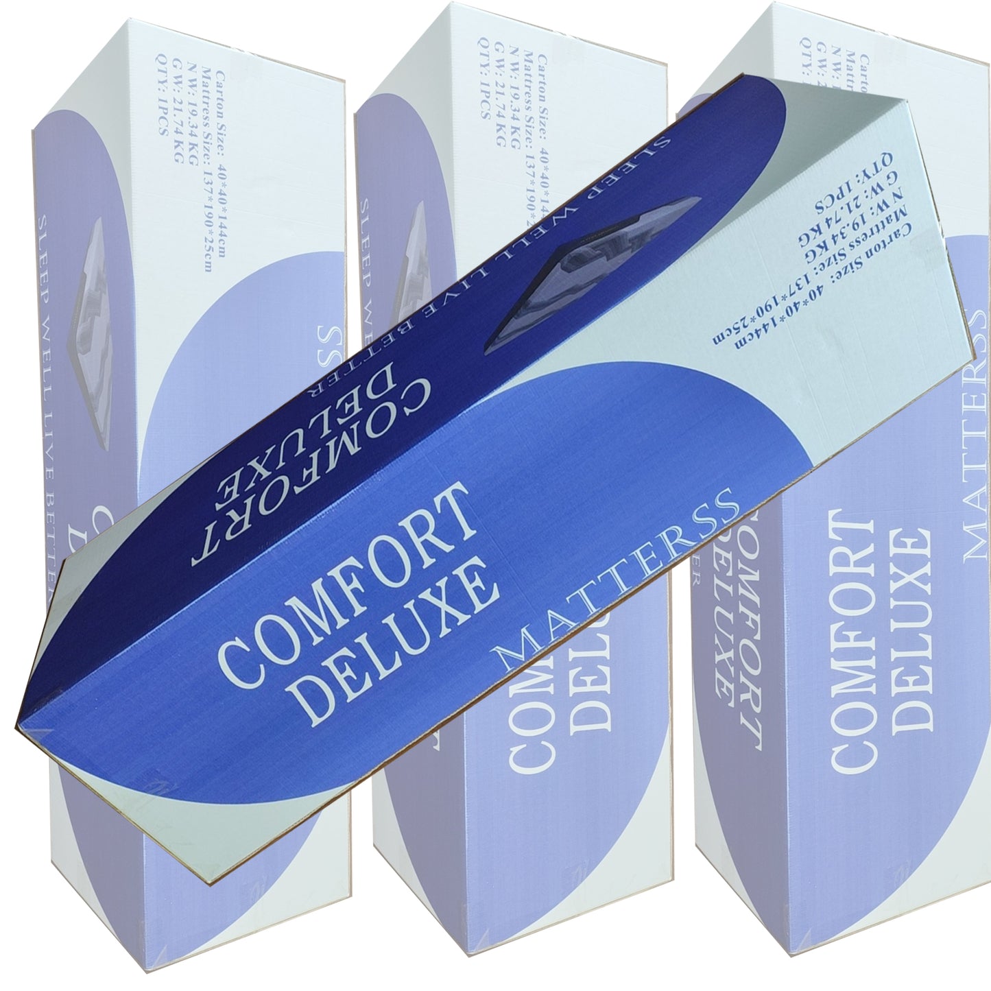 Mattress Foam Memory 50mm Comfort Deluxe 10" Depth Double king Soft Firmness