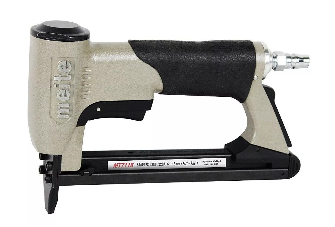 Stapler Gun Crown Pneumatic Upholstery Air Power Meite MT7116 22GA 3/8''