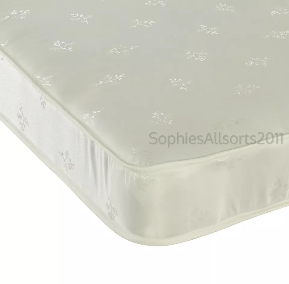 3ft / 4ft / 4ft6 / 5ft Silver Metal Mesh Bed Frame Mattress Option Sprung Foam