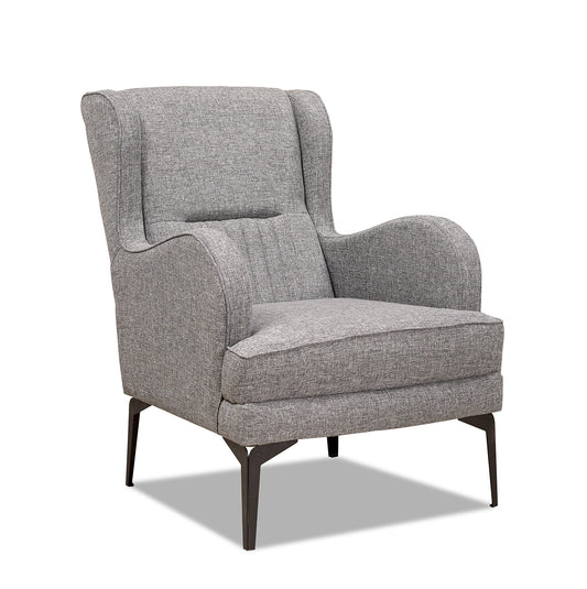 Arya Berger Grey 1-Seater Fabric Sofa