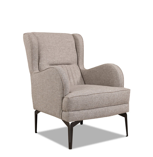 Arya Berger 1-Seater Brown Fabric Sofa