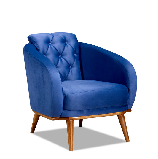 EFSUN Berger Blue 1-Seater Sofa