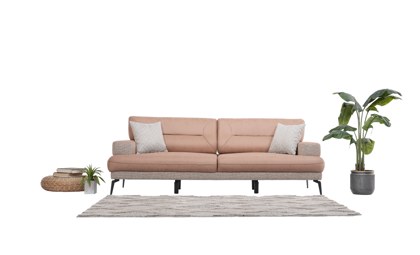 Napoli Design - Beige Gold - 3+1+1 Sofa Set for Living Room