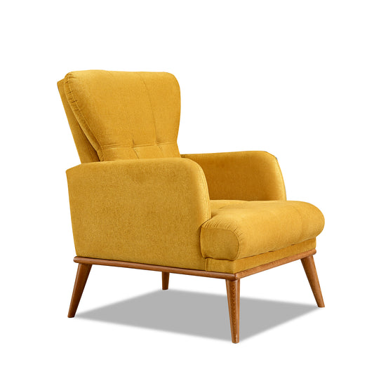 Star Mustard Sofa 1 Seater Fabric Arm Chair Montana Steel Trusse Turkey Made