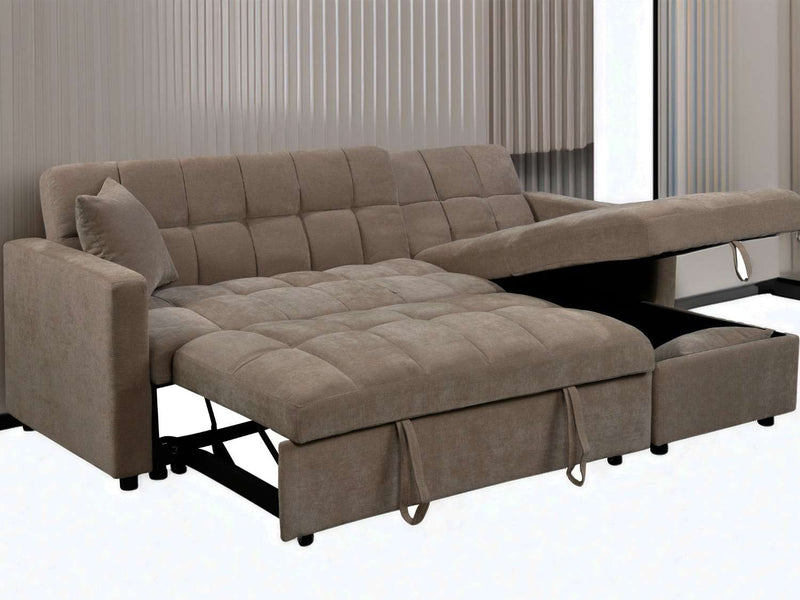 Carson Fabric Sofa Bed in Natural Beige Colour