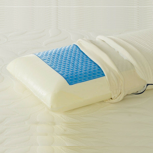Memory Foam Pillow with Cooling Gel + Free White Case