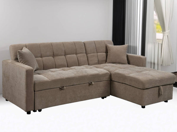 Carson Fabric Sofa Bed in Natural Beige Colour