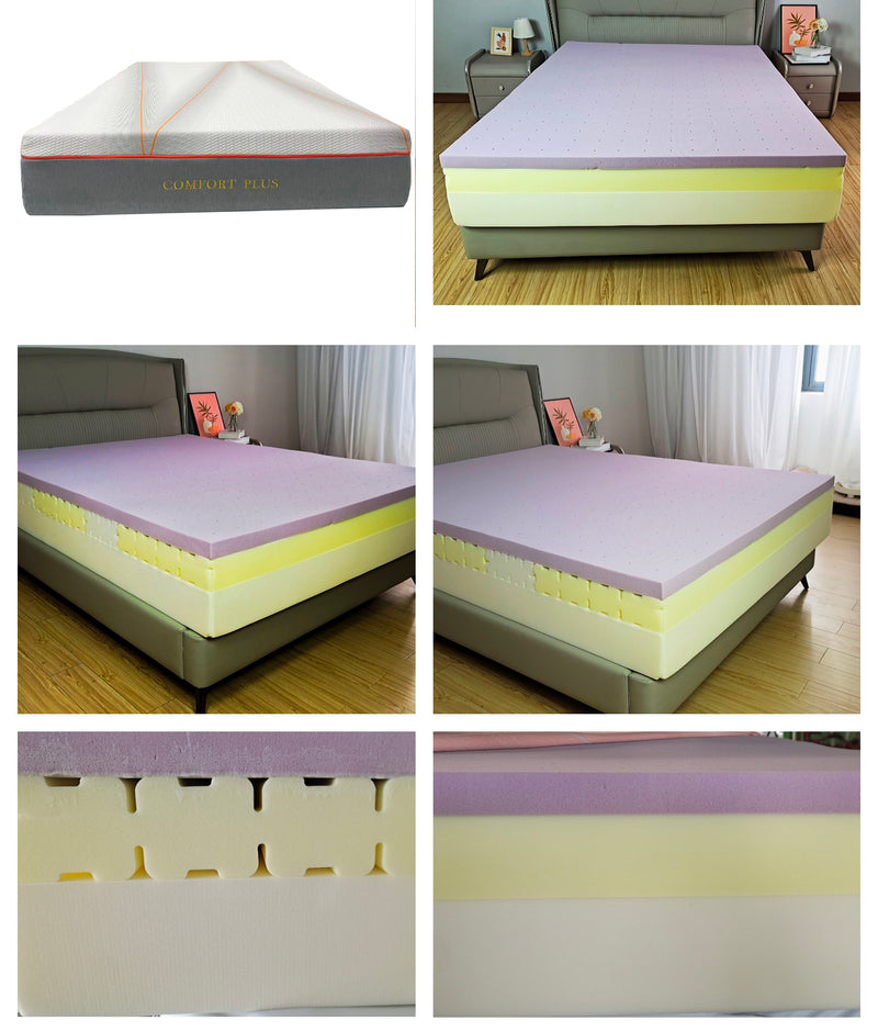 Mattress Foam Memory 50mm Comfort Plus 30cm Depth Double king Soft Firmness