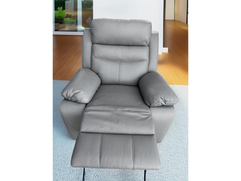 Emerson Grey Fabric 3 Seater 2 Seater Manual Recliner Sofa
