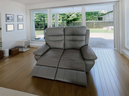 Emerson Grey Fabric 3 Seater 2 Seater Manual Recliner Sofa