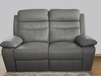 Emerson Grey Fabric 3 Seater 2 Seater Manual Recliner Sofa