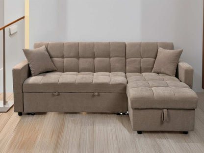 Carson Fabric Sofa Bed in Natural Beige Colour