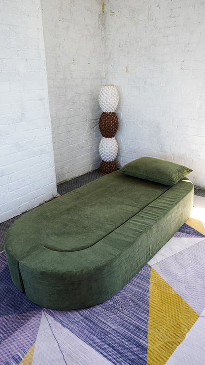 Richmond Foam Sofa Bed, Foldable Sofa Bed, No Assembly, Brown & Green
