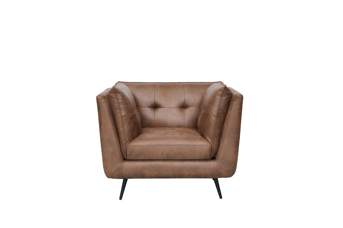 The Melbourne Suite - Brown Faux Leather Available as a 1, 2, or 3-seater
