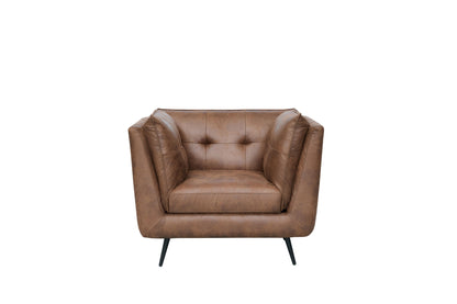 The Melbourne Suite - Brown Faux Leather Available as a 1, 2, or 3-seater