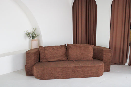 Richmond Foam Sofa Bed, Foldable Sofa Bed, No Assembly, Brown & Green