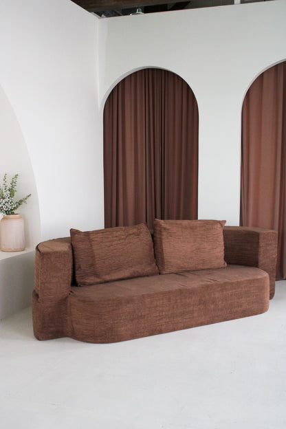 Richmond Foam Sofa Bed, Foldable Sofa Bed, No Assembly, Brown & Green