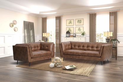 The Melbourne Suite - Brown Faux Leather Available as a 1, 2, or 3-seater