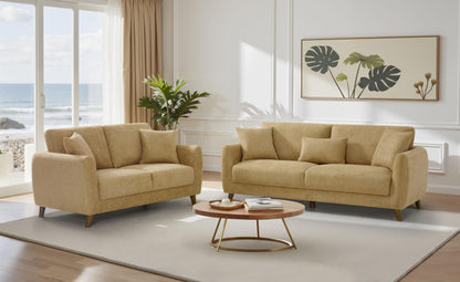 The York Suite in Gold 2+3 Seater
