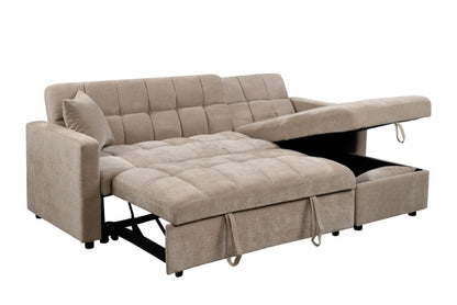 Carson Fabric Sofa Bed in Natural Beige Colour