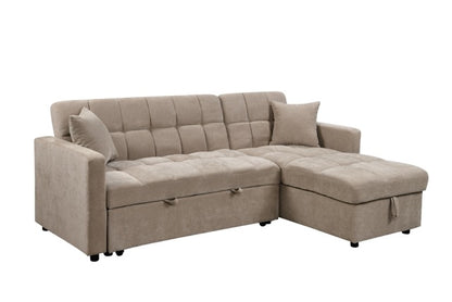 Carson Fabric Sofa Bed in Natural Beige Colour
