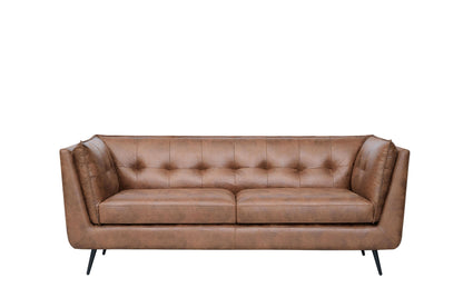The Melbourne Suite - Brown Faux Leather Available as a 1, 2, or 3-seater