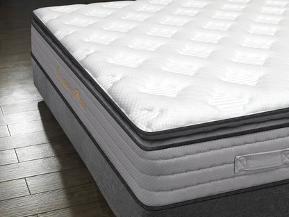 Mattress Pillow Top Pocket Spring Gel Foam Quilted Deluxe Double King