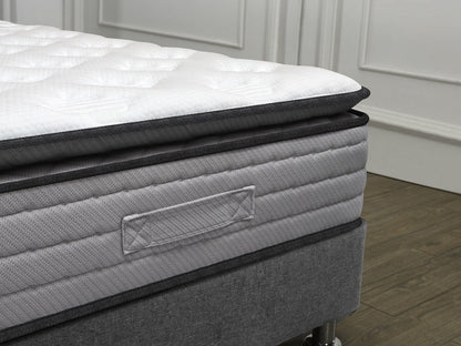 Mattress Pillow Top Pocket Spring Gel Foam Quilted Deluxe Double King
