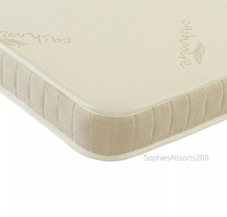 Luna 3ft Single Silver Metal Mesh Modern Bed Frame Mattress Option Sprung Foam