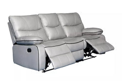 Sofa Grey Fabric PU Recliner Arm Chair, 2, 3 Seater with Set Cup Holder