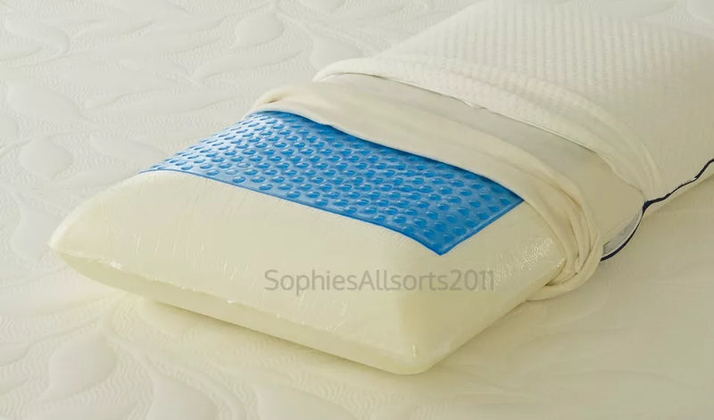 Cool Gel Orthopeadic Support Domed Ergonomic 100% Memory Foam Pillow Cushion