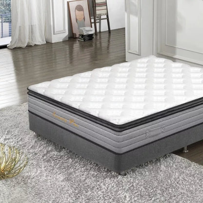 Pillow Top Mattress Gel Foam Pocket Spring Breathable Wave Foam Double King