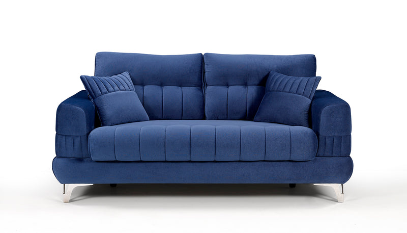 Derin Design - Blue Fabric Sofas Sets For Living Room
