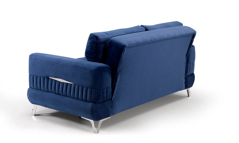 Derin Design - Blue Fabric Sofas Sets For Living Room