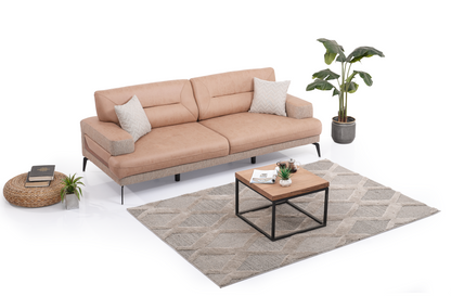 Napoli Design - Beige Gold - 3+1+1 Sofa Set for Living Room