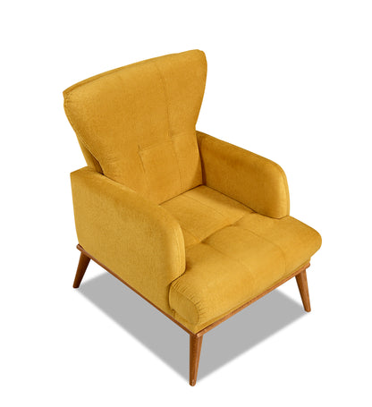 Star Mustard Sofa 1 Seater Fabric Arm Chair Montana Steel Trusse Turkey Made