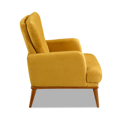 Star Mustard Sofa 1 Seater Fabric Arm Chair Montana Steel Trusse Turkey Made
