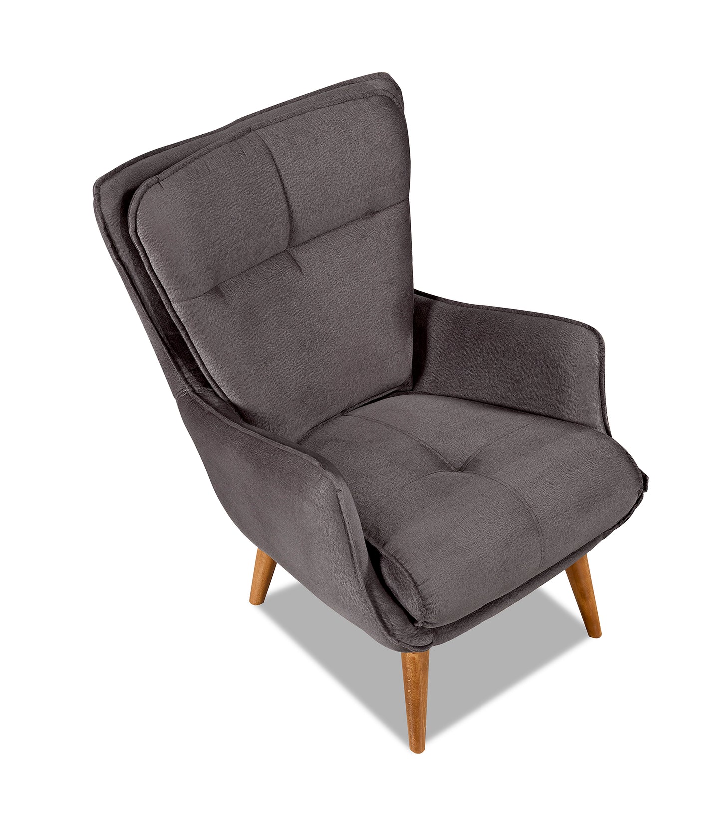 Tilsim Berger Grey Charcoal 1 Seater sofa Chair Cozy Living Space Turkey Made