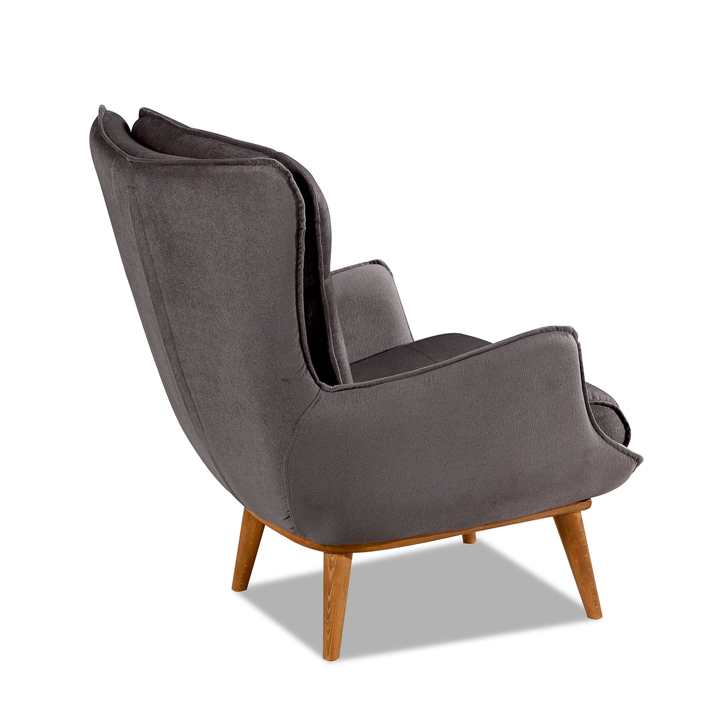 Tilsim Berger Grey Charcoal 1 Seater sofa Chair Cozy Living Space Turkey Made